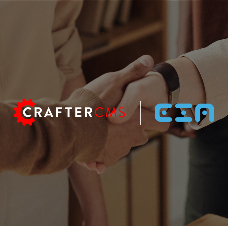 Logos von eXa und CrafterCMS - Symbolbild für Goldpartner